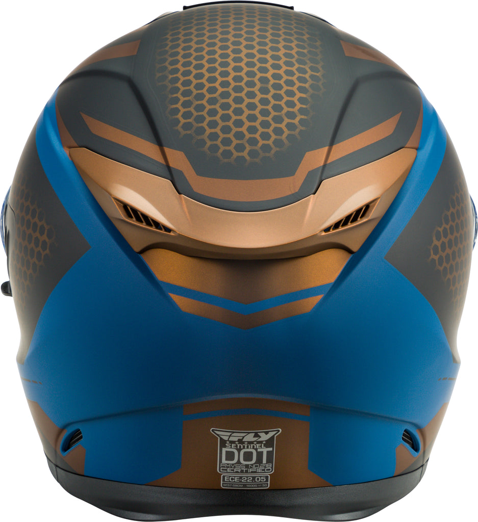 FLY RACING SENTINEL MESH HELMET TEAL/COPPER SM 73-8326S