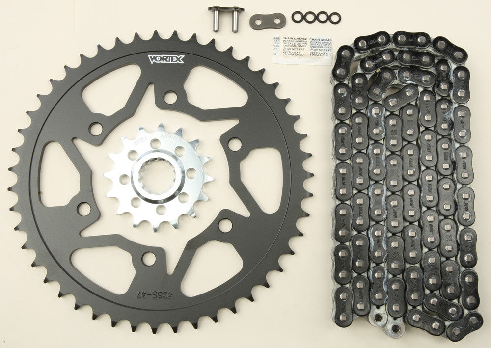 VORTEX SPROCKET/CHAIN KIT BLACK CK6361-atv motorcycle utv parts accessories gear helmets jackets gloves pantsAll Terrain Depot