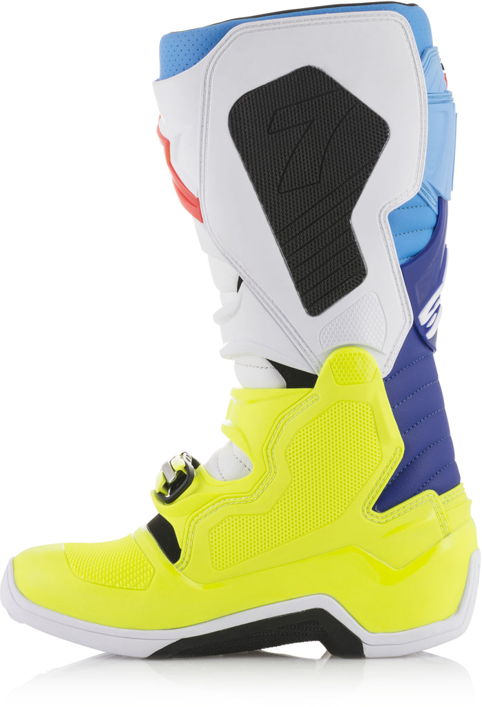 ALPINESTARS TECH 7 BOOTS YELLOW/WHITE/BLUE SZ 16 2012014-5277-16