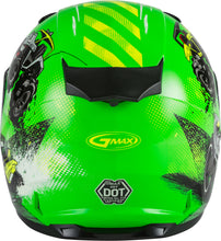 Load image into Gallery viewer, GMAX YOUTH GM-49Y BEASTS FULL-FACE HELMET NEON GREEN/HI-VIS YL G1498672
