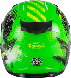 GMAX YOUTH GM-49Y BEASTS FULL-FACE HELMET NEON GREEN/HI-VIS YL G1498672