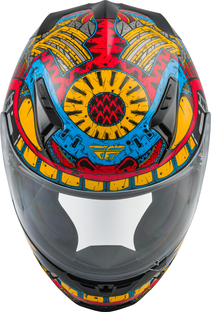 FLY RACING REVOLT CODEX HELMET RED/BLUE/YELLOW XS 73-8375XS