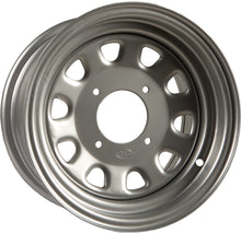 Load image into Gallery viewer, ITP DELTA STEEL WHEEL SILVER 12X7 5+2 4/115 FRNT 1225564032