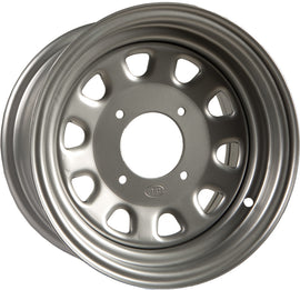 ITP DELTA STEEL WHEEL SILVER 12X7 5+2 4/115 FRNT 1225564032