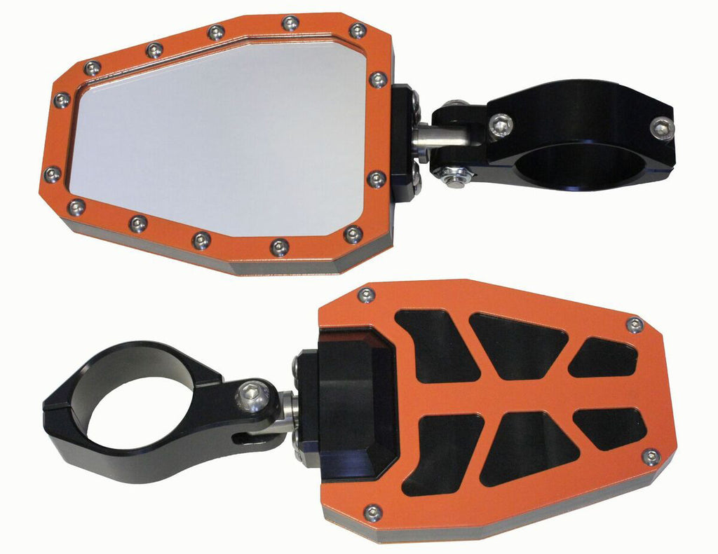 MODQUAD SIDE MIRROR ORANGE BEZEL PR 1.75" SIDE-1.75-BOR