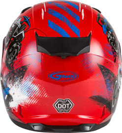 GMAX YOUTH GM-49Y BEASTS FULL-FACE HELMET RED/BLUE/GREY YS G1498370