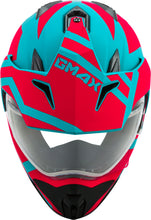 Load image into Gallery viewer, GMAX GM-11S DUAL-SPORT TRAPPER SNOW HELMET MATTE TEAL/ORANGE 2X G2113268