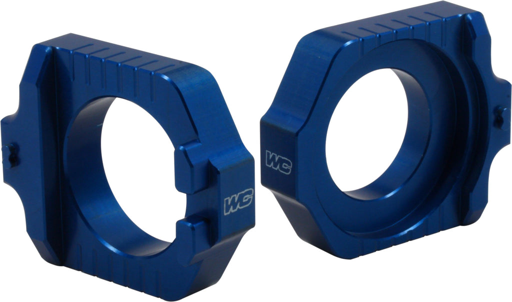 WORKS AXLE BLOCKS ELITE KTM/HUS BLUE 17-250