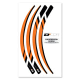 D'COR RIM DECALS ORANGE 4 PC SET ORG RIM DECALS 4 PC SET 40-80-218
