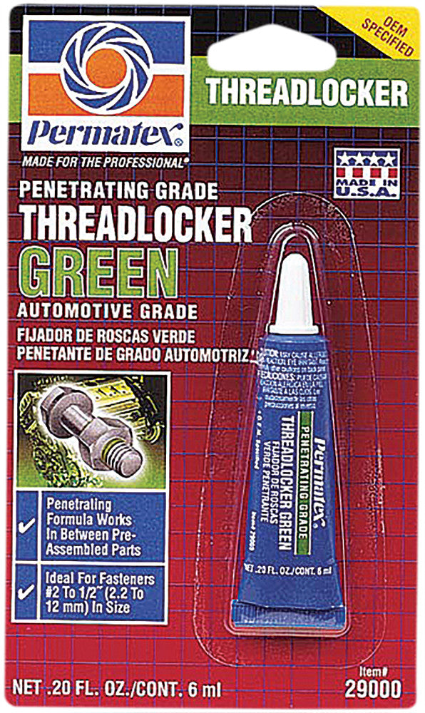 PERMATEX PENETRATING GRADE THREADLOCKER GREEN 6 ML 29000