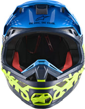 Load image into Gallery viewer, ALPINESTARS S.TECH S-M8 RADIUM HELMET AQUA/YELLOW FLUO/NAVY 2X 8301519-7057-2X