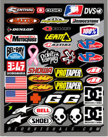 D'COR HELMET LOGOS DECAL SHEET 9.5