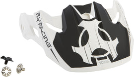 FLY RACING TOXIN ORIGINAL YOUTH VISOR MATTE WHITE/BLACK 73-88026Y