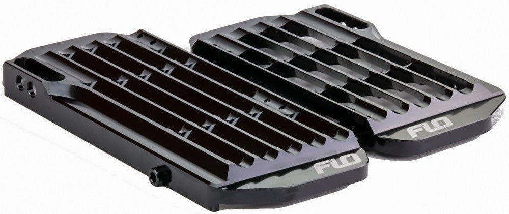 FLO MOTORSPORTS HIGH FLOW RADIATOR BRACES BLACK FLO755BLK