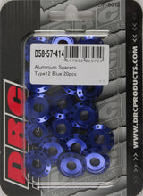 Load image into Gallery viewer, DRC ALUMINUM SPACERS TYPE 12 BLUE M6X12MM 20/PK D58-57-414