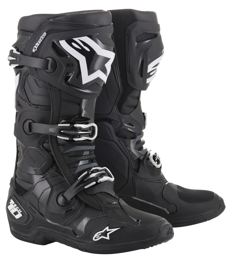ALPINESTARS TECH 10 BOOTS BLACK SIZE 08 2010020-10-8