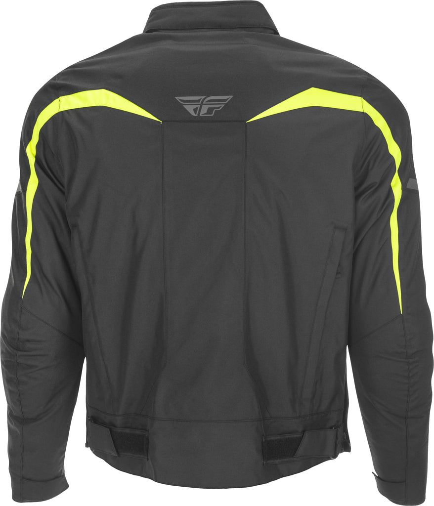 FLY RACING BUTANE JACKET BLACK/HI-VIS XL 477-2044-5