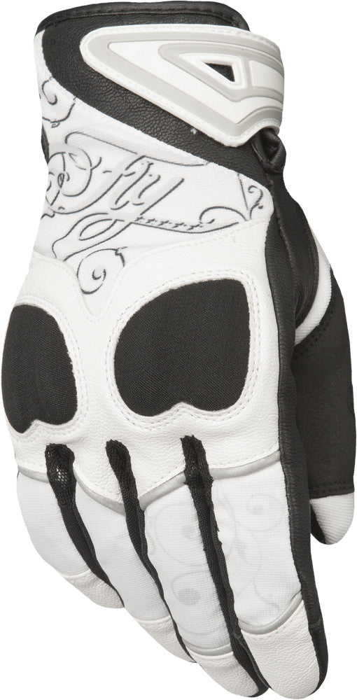 FLY RACING WOMEN'S VENUS GLOVES WHITE/BLACK SM #5884 476-6122~2-atv motorcycle utv parts accessories gear helmets jackets gloves pantsAll Terrain Depot