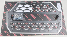 MODQUAD 2-PANEL FRONT GRILL BLACK/SILVER W/LIGHT MOUNT RZR-FGL-1K-BLK-atv motorcycle utv parts accessories gear helmets jackets gloves pantsAll Terrain Depot