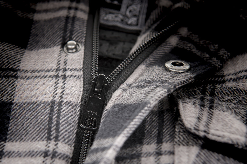 HIGHWAY 21 MARKSMAN FLANNEL BLACK/GREY LG #6049 489-1181~4