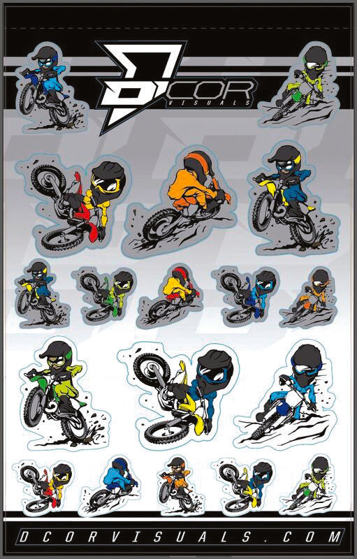 D'COR KIDS CHARICATURE DECAL SHEET 4 MIL 40-90-115
