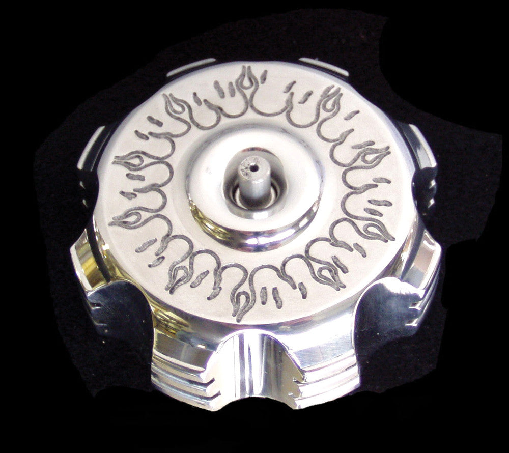 MODQUAD BILLET GAS CAP (BLACK FLAMES) GC1-FBLK-atv motorcycle utv parts accessories gear helmets jackets gloves pantsAll Terrain Depot