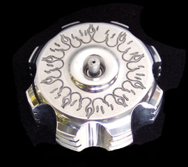 MODQUAD BILLET GAS CAP (BLACK FLAMES) GC1-FBLK-atv motorcycle utv parts accessories gear helmets jackets gloves pantsAll Terrain Depot