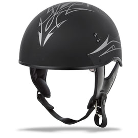 GMAX HH-65 HALF HELMET PIN NAKED MATTE BLACK/DARK SILVER XS G1658073