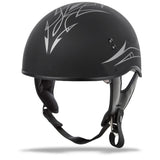 GMAX HH-65 HALF HELMET PIN NAKED MATTE BLACK/DARK SILVER XS G1658073