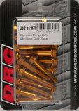 DRC ALUMINUM FLANGE BOLTS GOLD M6X35MM 20/PK D58-51-835