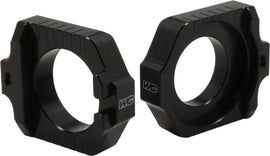 WORKS AXLE BLOCKS ELITE KTM/HUS BLACK 17-260