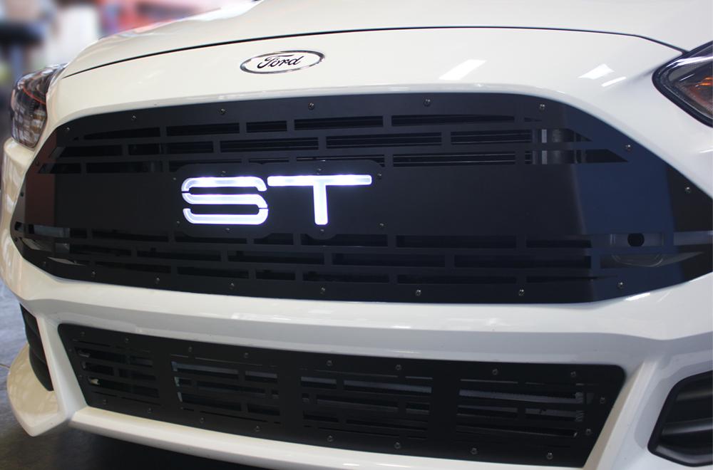 1 Piece Steel Main Grille for Ford Focus 2015-2018 - ST w/ LED Lit Acrylic-atv motorcycle utv parts accessories gear helmets jackets gloves pantsAll Terrain Depot