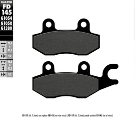 GALFER BRAKE PADS SEMI METALLIC FD145G1054 FD145G1054
