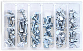 BOLT M6 10MM HEX FLANGE BOLT ASSORTMENT 80 PIECE KIT SV-M6HEX10