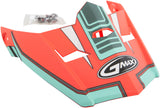 GMAX VISOR W/SCREWS UNCLE MX-46 MATTE ORANGE/TEAL MD-2X G046854