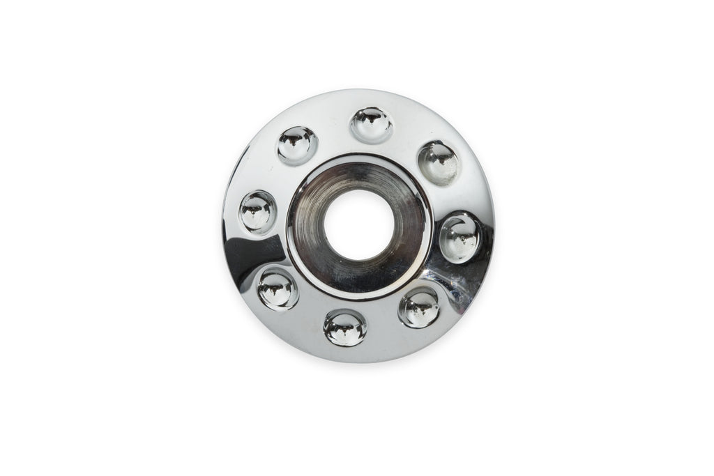 BAGGERNATION AXLE W/DOMINO CAPS CHROME 08-UP 25MM YAXLE-08-DM-C