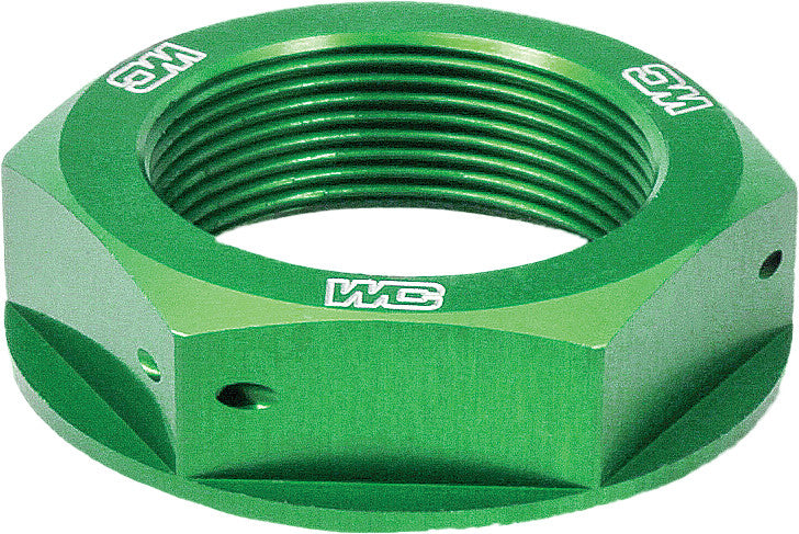 WORKS STEERING STEM NUT (GREEN) 24-338