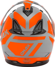 Load image into Gallery viewer, GMAX GM-11S TRAPPER SNOW HELMET W/ELEC SHIELD GREY/ORANGE SM G4112584