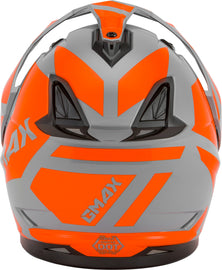 GMAX GM-11S TRAPPER SNOW HELMET W/ELEC SHIELD GREY/ORANGE SM G4112584