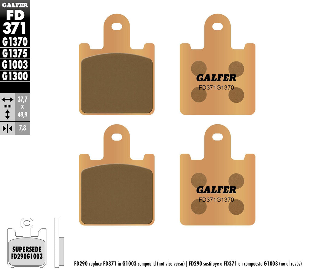GALFER BRAKE PADS SINTERED FD371G1370 FD371G1370