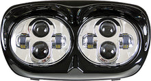 Load image into Gallery viewer, PATHFINDER ROAD GLIDE LED HEADLIGHT CHROME HRGLEDAC
