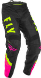FLY RACING F-16 PANTS NEON PINK/BLACK/HI-VIS SZ 20 373-93620
