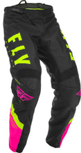 Load image into Gallery viewer, FLY RACING F-16 PANTS NEON PINK/BLACK/HI-VIS SZ 22 373-93622