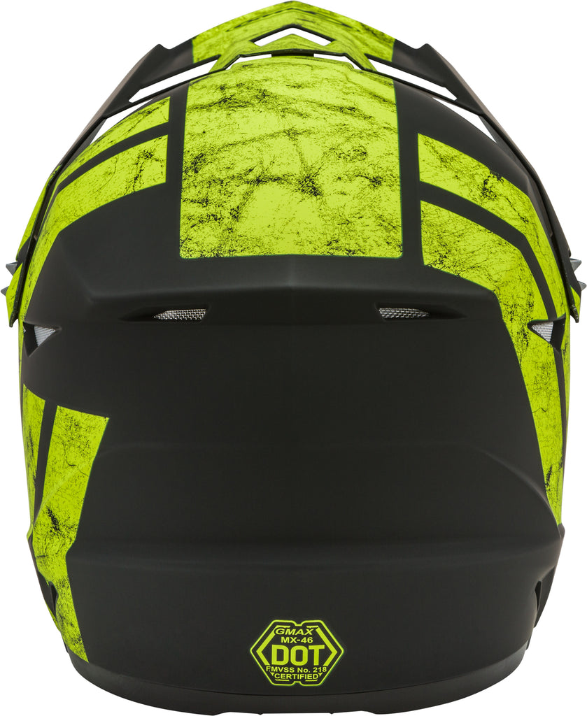 GMAX MX-46 OFF-ROAD DOMINANT HELMET MATTE BLACK/HI-VIS XL G3464747