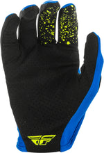 Load image into Gallery viewer, FLY RACING LITE GLOVES BLUE/BLACK/HI-VIS SZ 10 373-71010