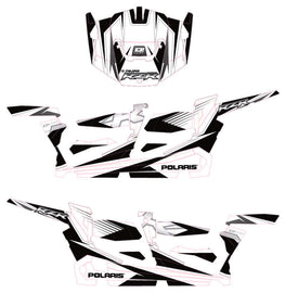 D'COR POL RZR4 COMPLETE GRAPHIC KIT WHITE/BLACK/SILVER 20-60-111