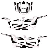 D'COR POL RZR4 COMPLETE GRAPHIC KIT WHITE/BLACK/SILVER 20-60-111