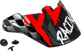 FLY RACING YOUTH KINETIC SKETCH VISOR RED/BLACK/GREY 73-88179