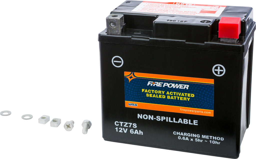 FIRE POWER BATTERY CTZ7S SEALED FACTORY ACTIVATED CTZ7S-atv motorcycle utv parts accessories gear helmets jackets gloves pantsAll Terrain Depot