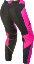 Load image into Gallery viewer, FLY RACING WOMEN'S LITE RACE PANTS NEON PINK/BLACK SZ 24 191361057915